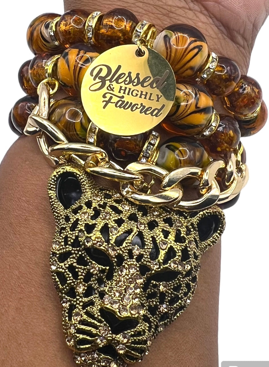 Custom Beaded Bracelet Set — Handmade with Luv
