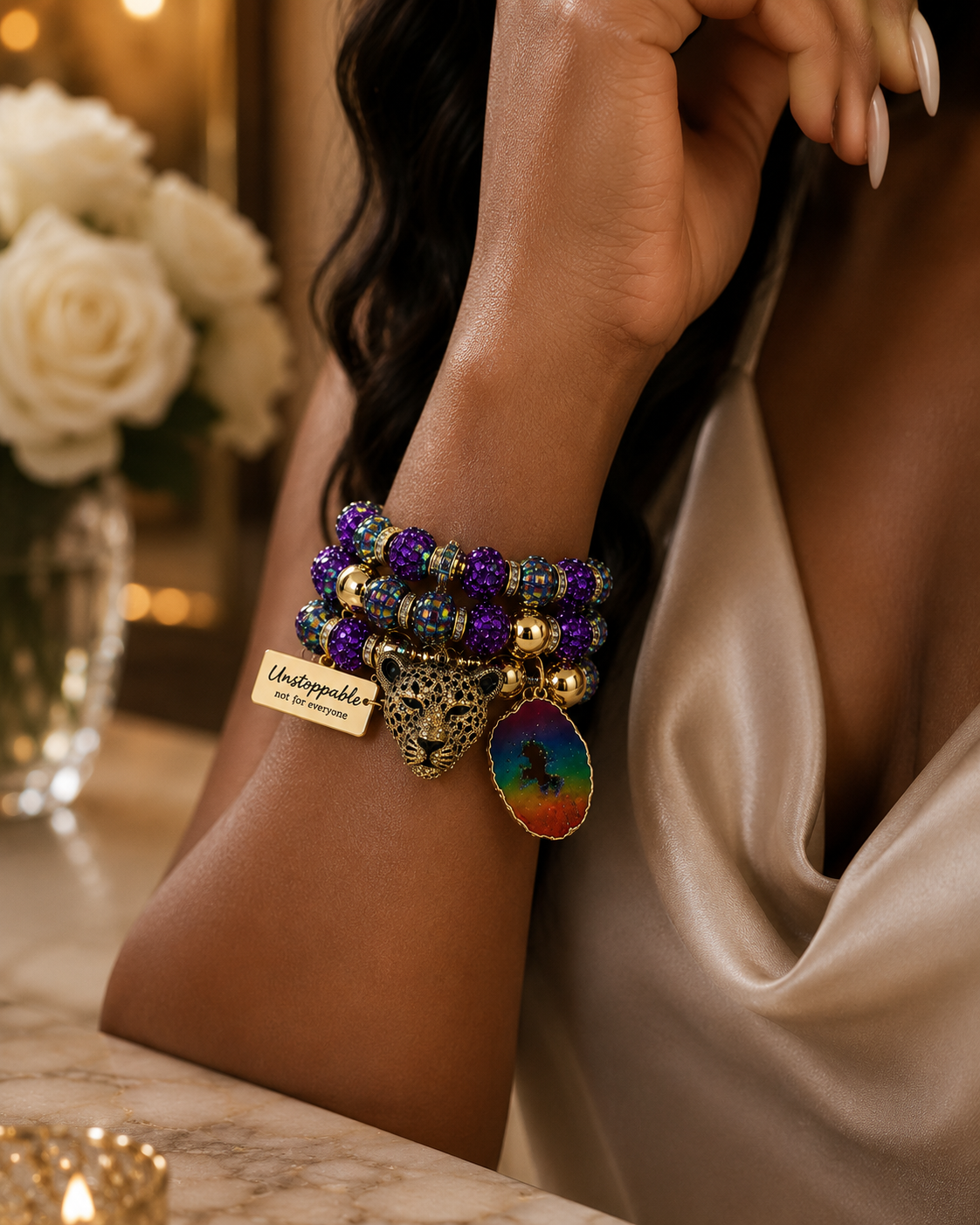 Lavish Wilderness – 3-Stack Charm Bracelet