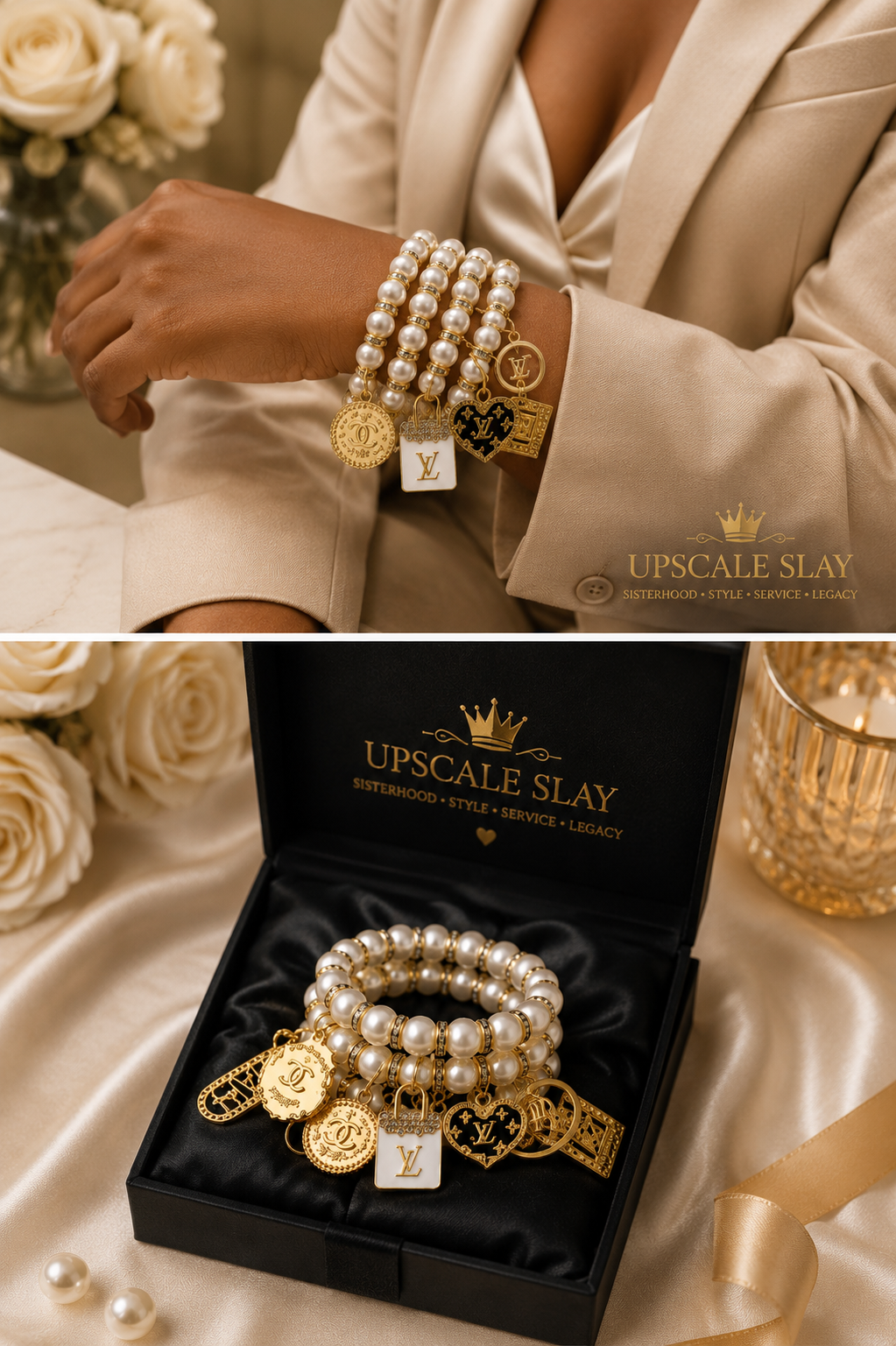 Royal Pearl Luxury Charm Bracelet