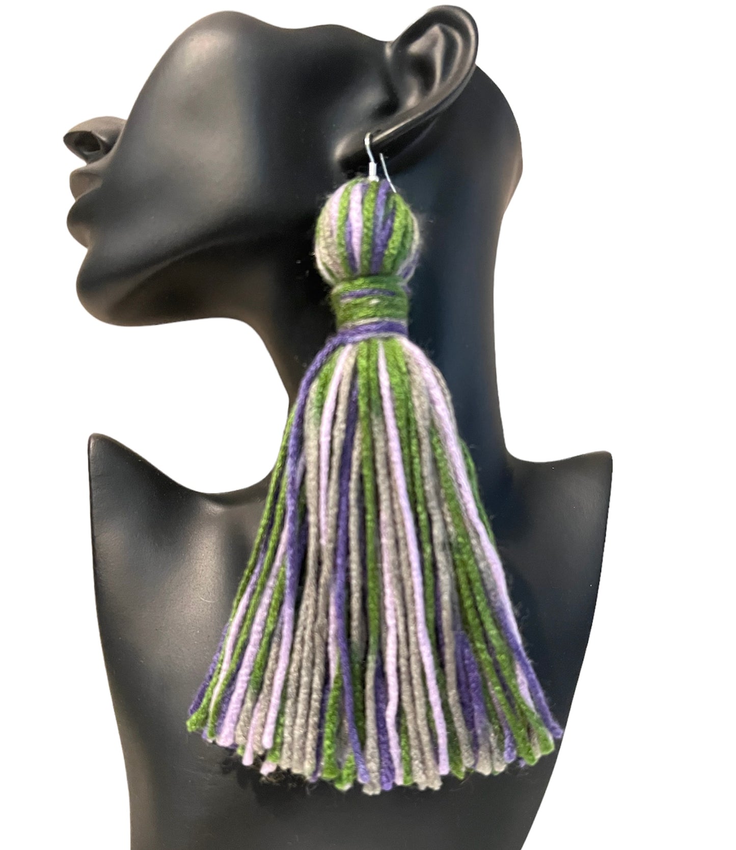 Lilac Grass Tassel Earring