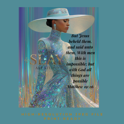 With God, All Things Are Possible  A Digital Art Print — Inspired by Matthew 19:26