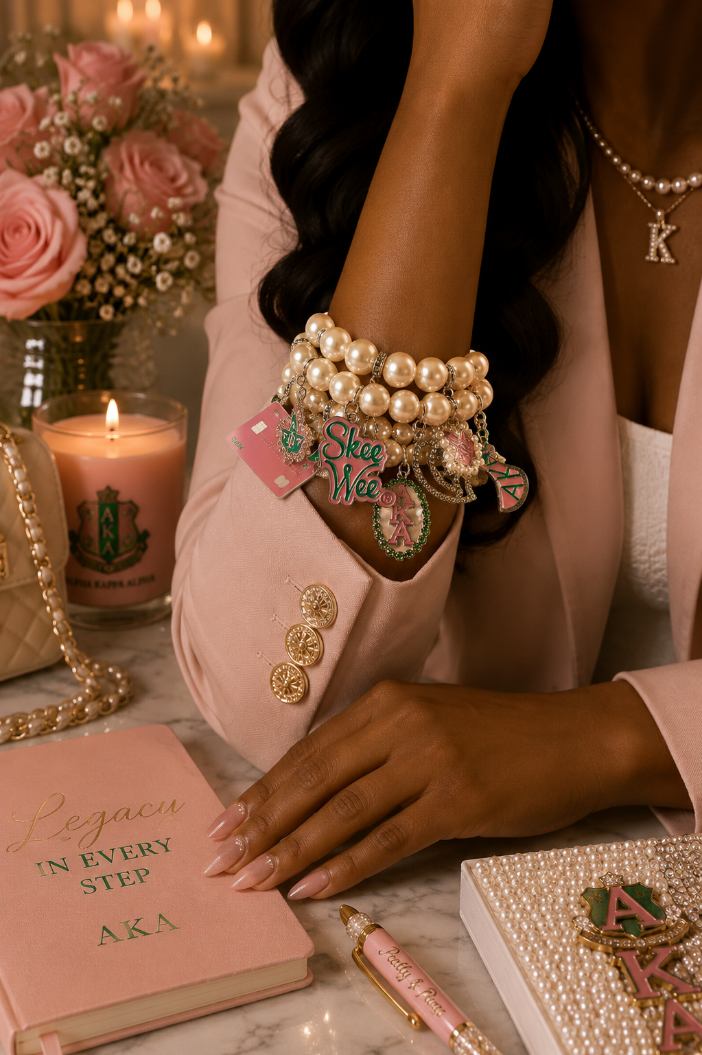 Pearl Legacy AKA – 3-Stack Charm Bracelet