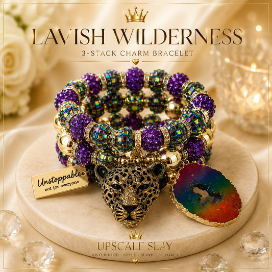 Lavish Wilderness – 3-Stack Charm Bracelet