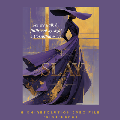 We Walk by Faith  A Digital Art Print — Inspired by 2 Corinthians 5:7