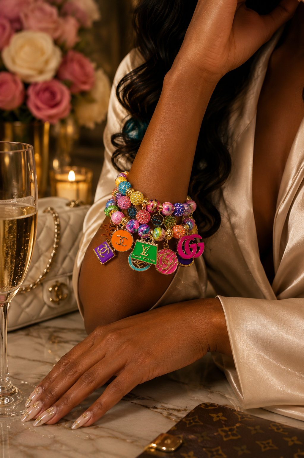 Candy Luxe – 3-Stack Charm Bracelet