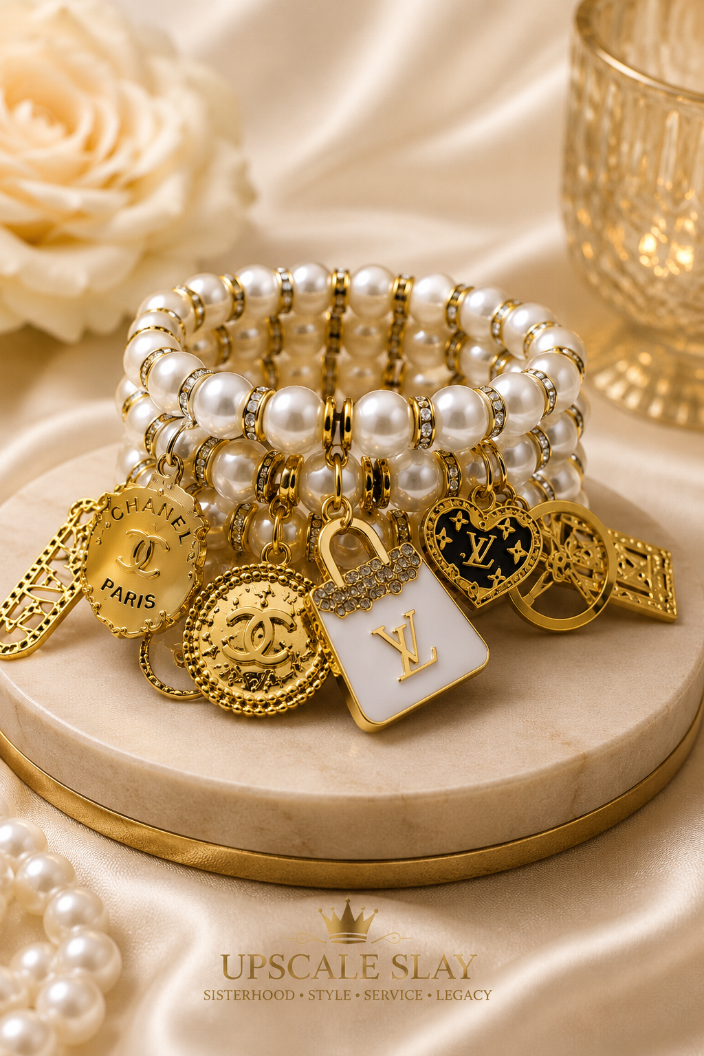 Royal Pearl Luxury Charm Bracelet