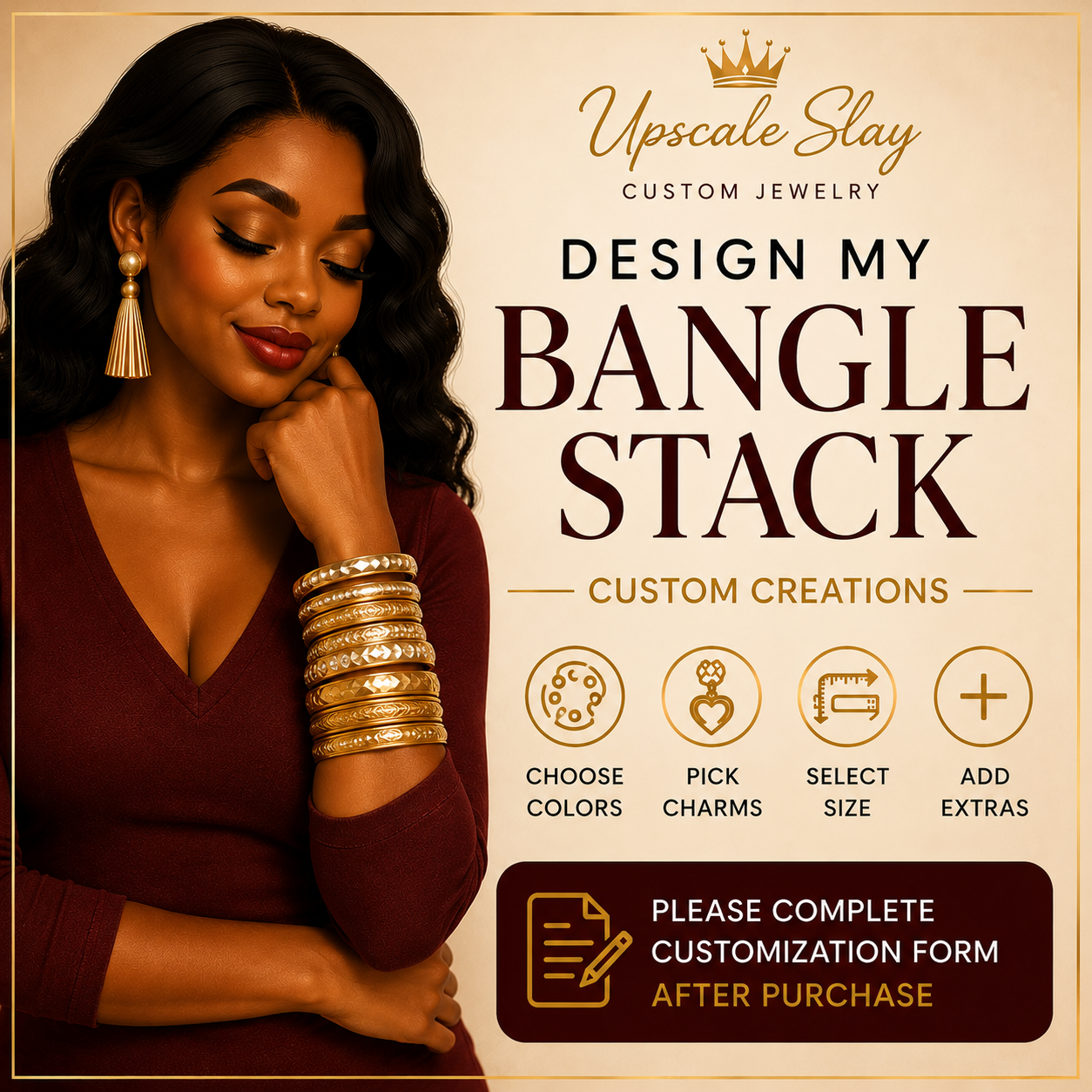 CUSTOM BANGLE STACK — 3-STACK  Must Complete Form