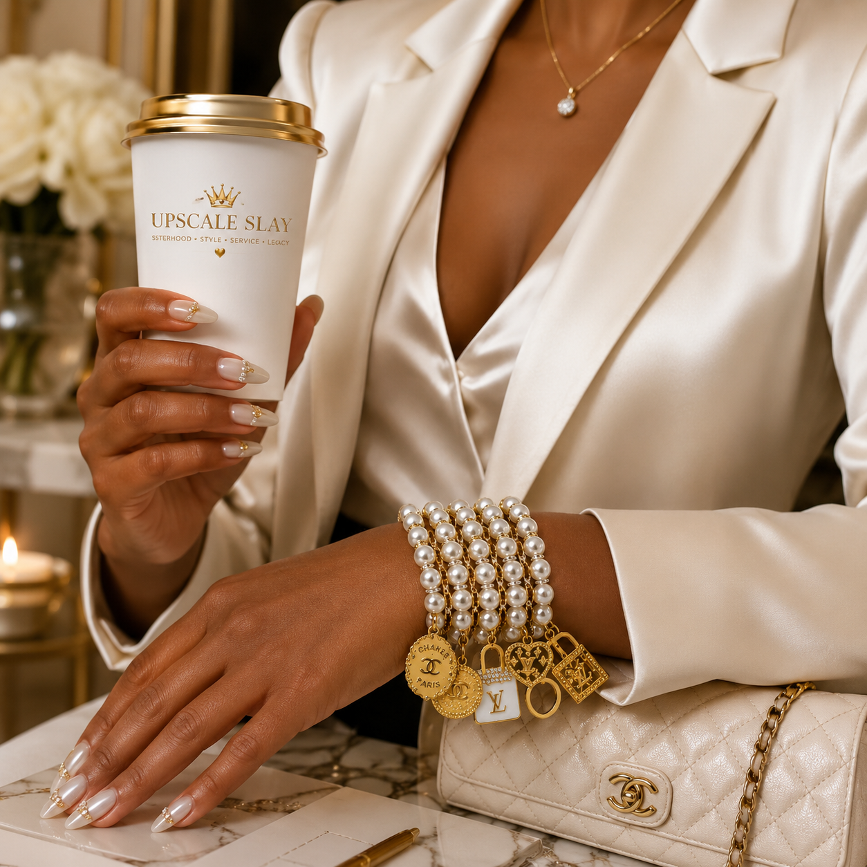 Royal Pearl Luxury Charm Bracelet
