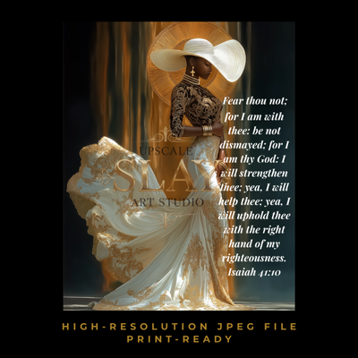 Faith Over Fear A Digital Art Print  — Inspired by Isaiah 41:10