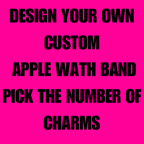Pick the Number of Charms Custom Apple Watch Band With Rhinestone Connector