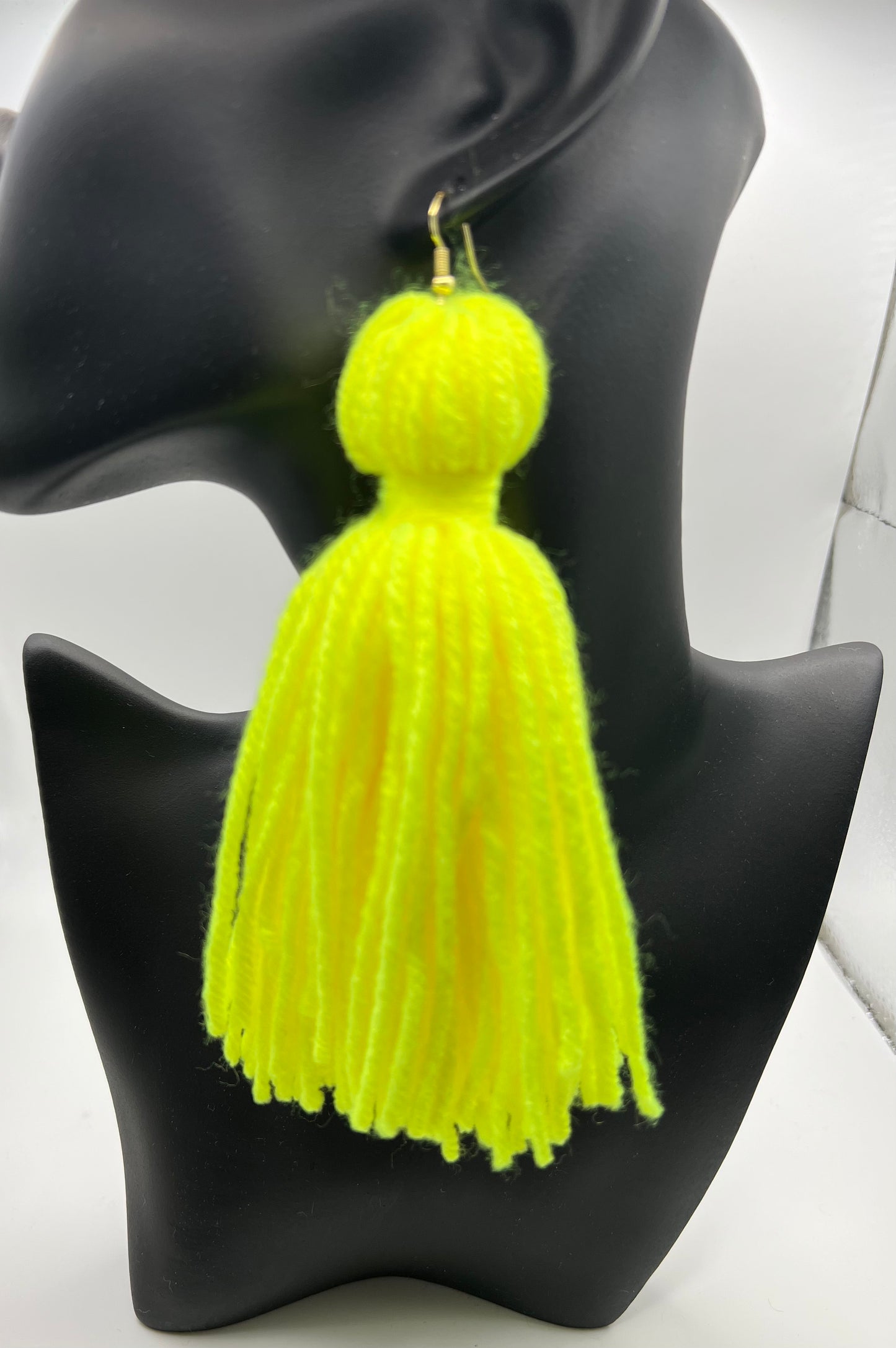 Melon Pop Yarn Tassel Earring