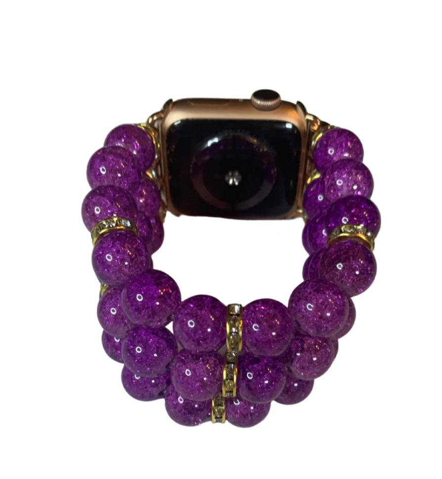 Beaded Apple Watch Band  No Charms