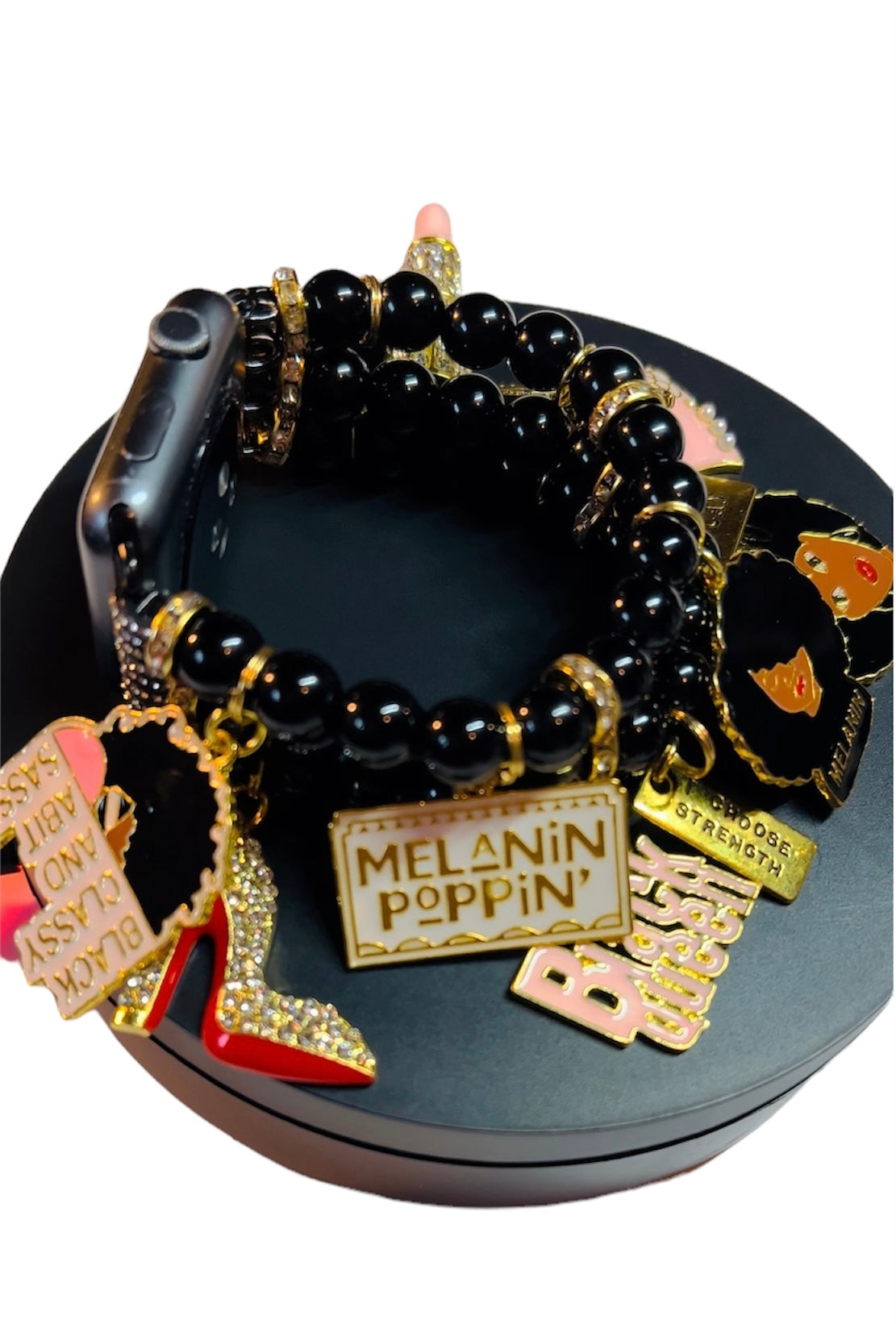 Pre-Order Black Girl Magic Apple Band With Rhinestone Connector-PLEASE READ DESCRIPTION BEFORE ORDERING