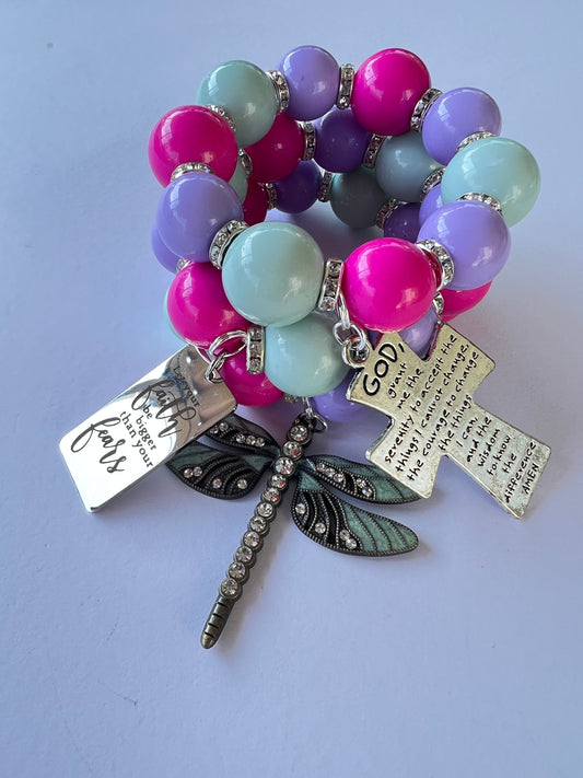 Safe Wings Stacked Bracelet Set