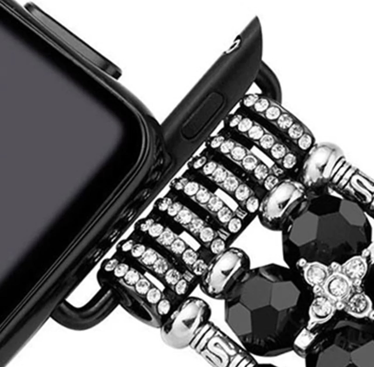 Aquascape Apple Watch Band With Rhinestone Connector
